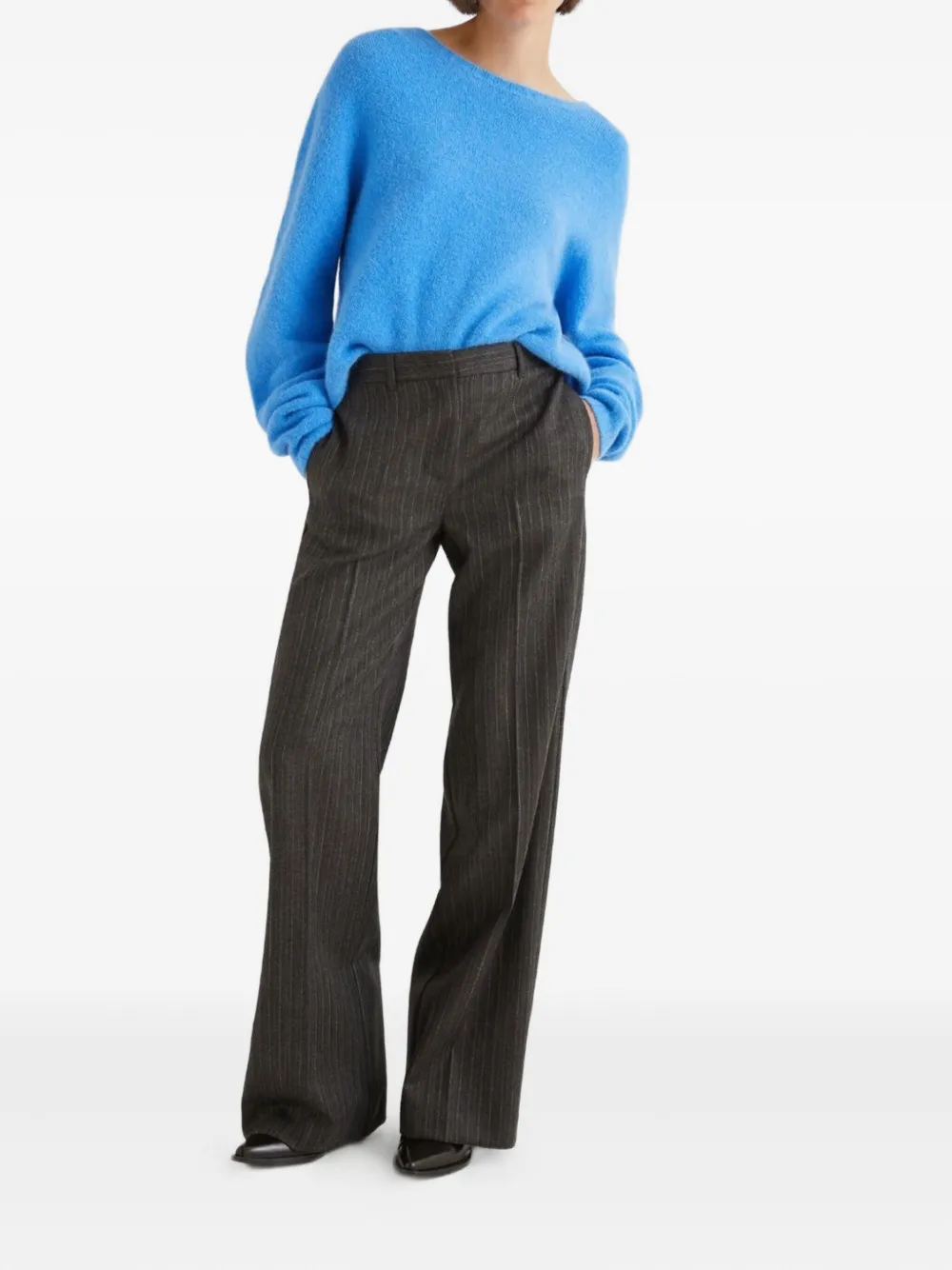 Marella pint-stripe trousers - Bruin