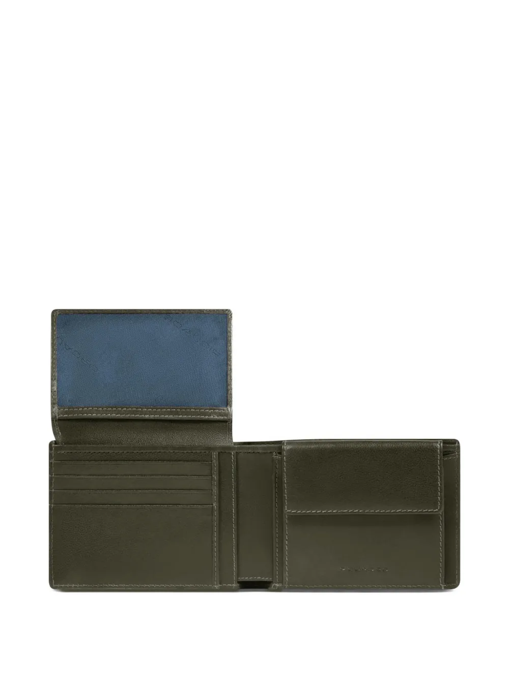 Piquadro Logo-plaque Wallet In Green