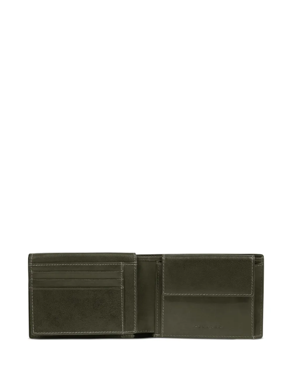 Piquadro Logo-plaque Wallet In Green