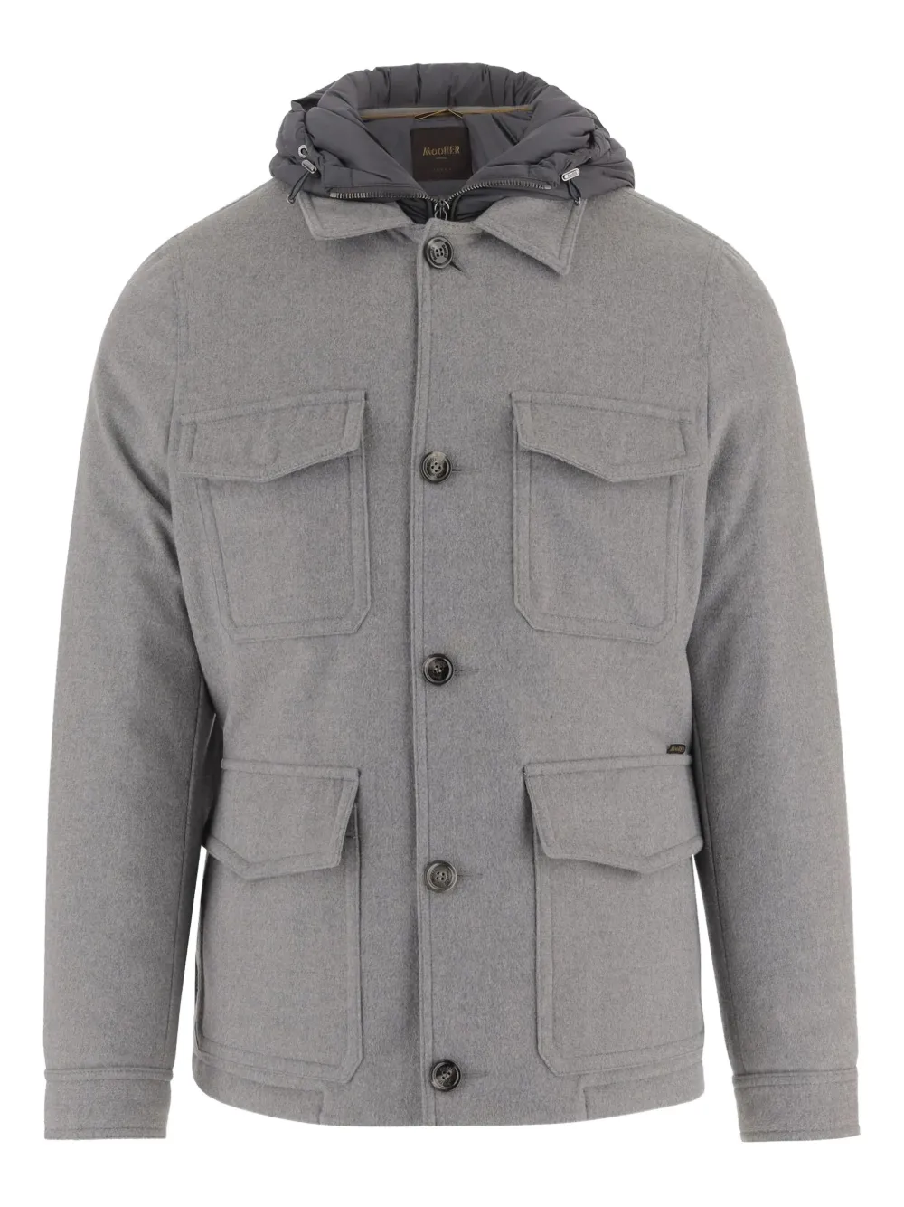 Moorer Monti フーデッドジャケット - グレー Moorer Monti フーデッドジャケット - グレー