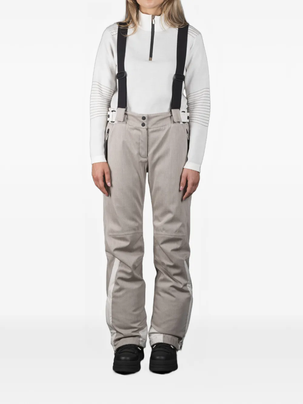 Moorer Marcora zip-detail performance trousers - Beige