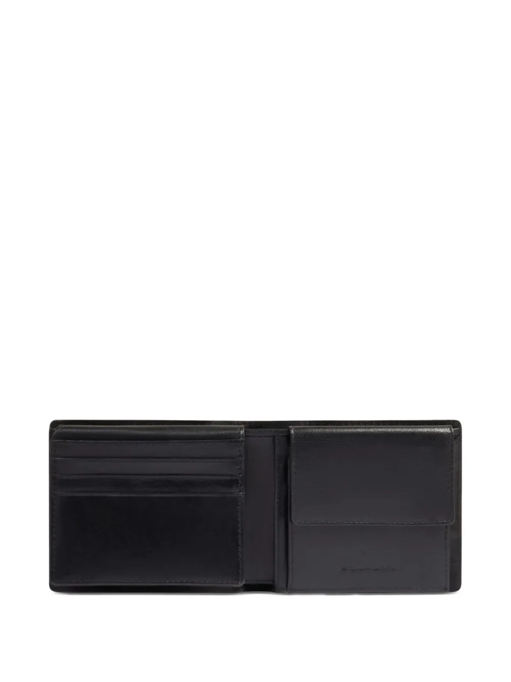 Piquadro Logo-plaque Wallet In Black
