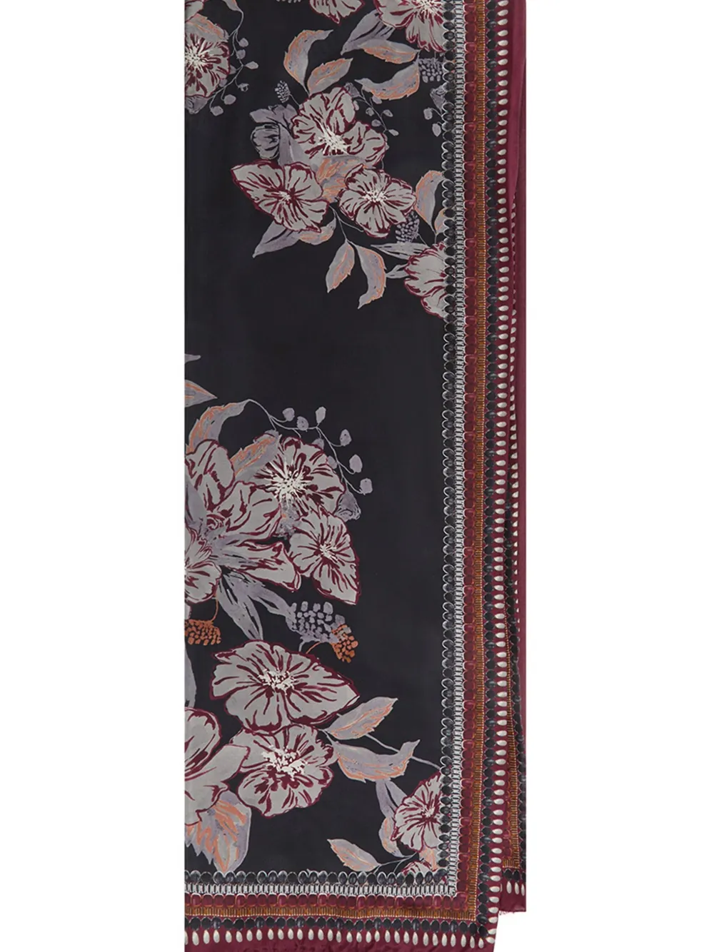 MALIPARMI floral-print scarf - Zwart