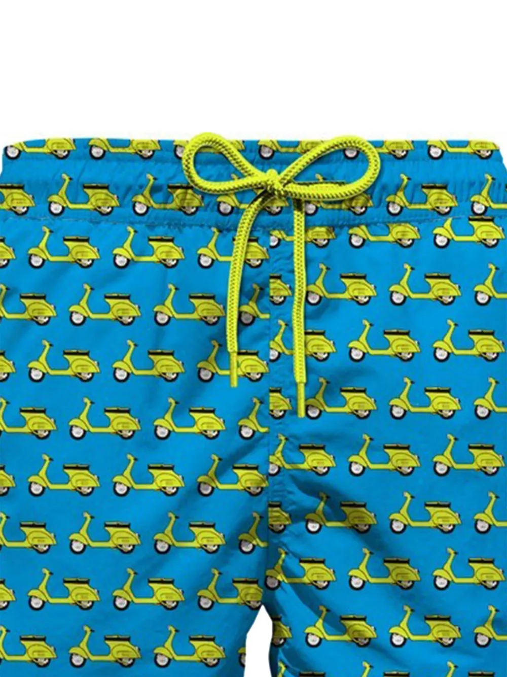 Mc2 Saint Barth Jean Vespa-print Swim Shorts In Blue