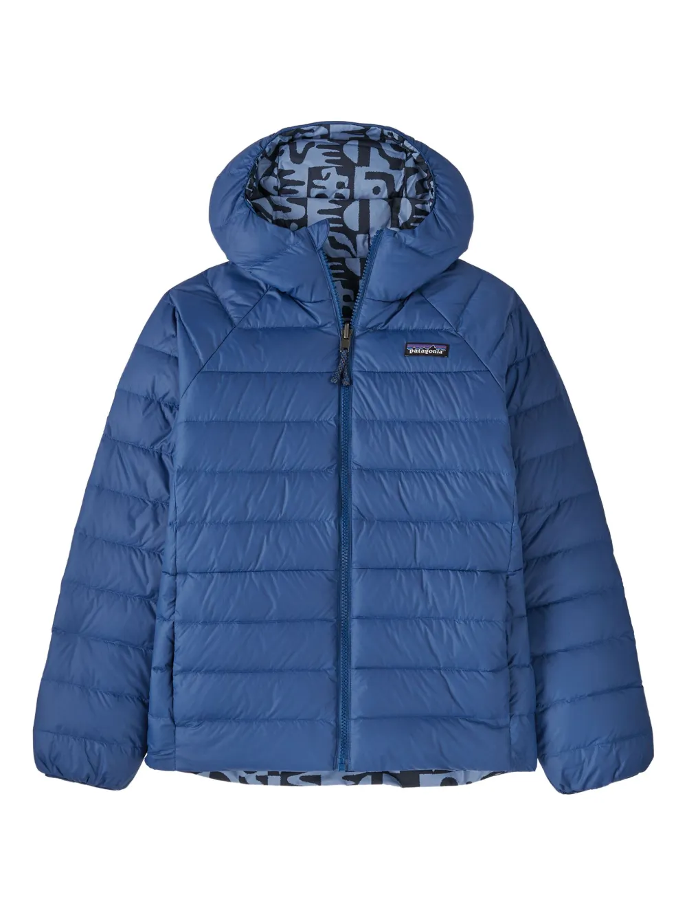 Patagonia Down Sweater Reversible Padded Jacket In Blue