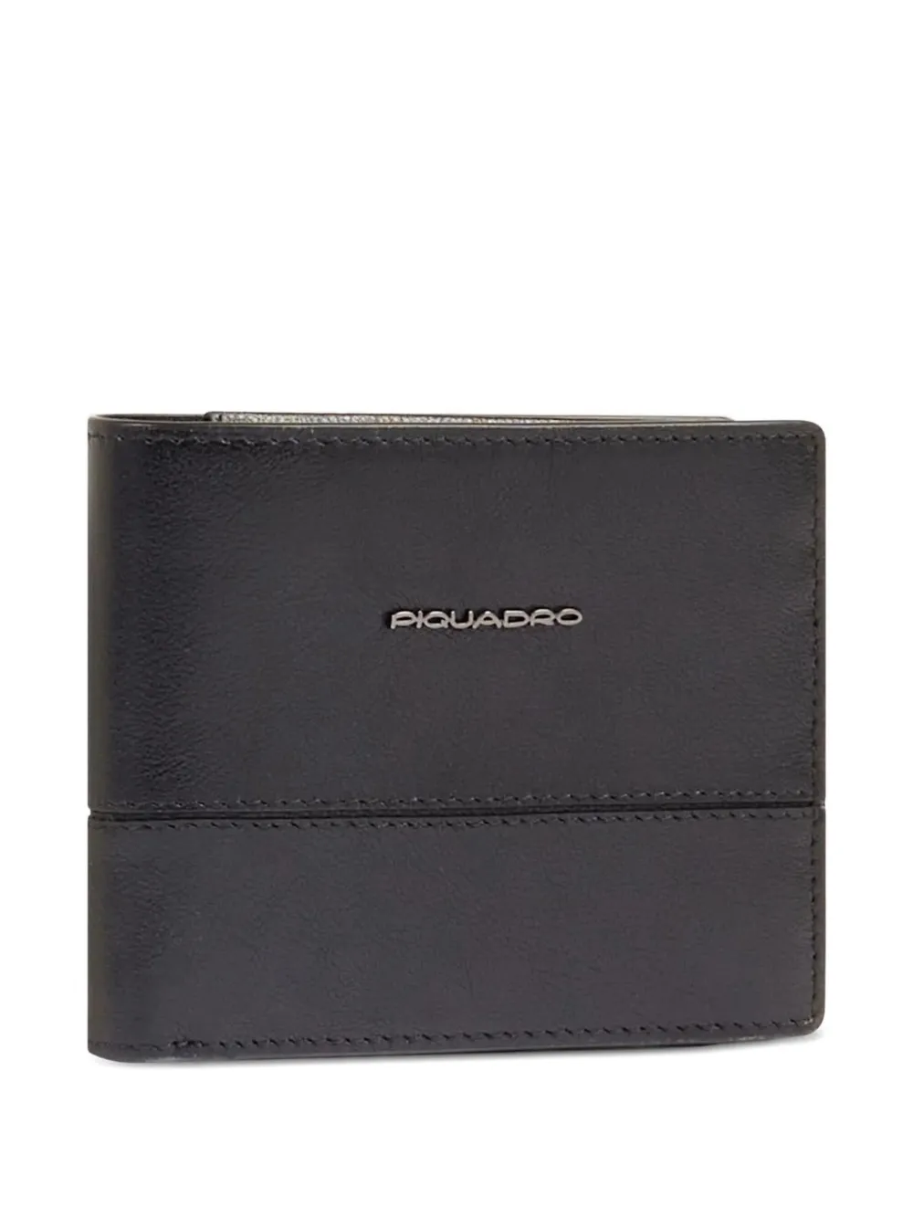 PIQUADRO Portemonnee met logoplakkaat Zwart