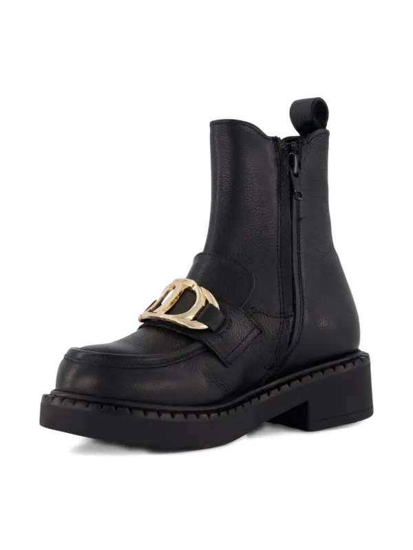 TWINSET Kids バックルストラップ ブーツ | ブラック | FARFETCH JP