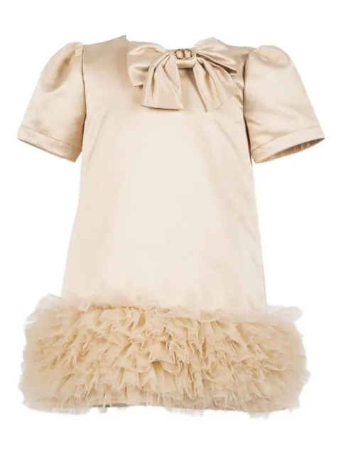 TWINSET Kids vestido con volantes en el dobladillo