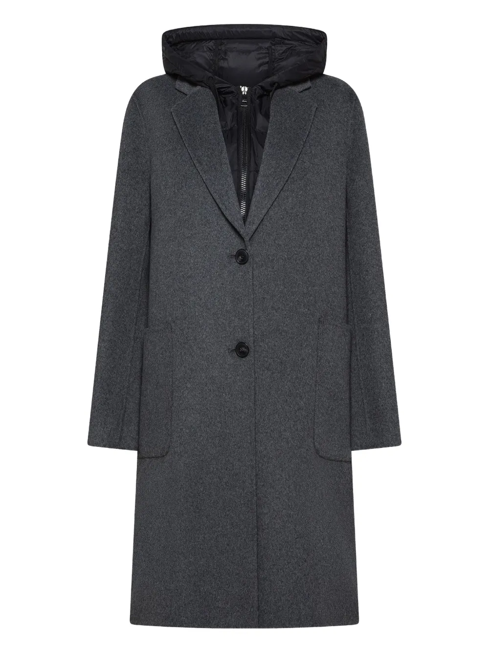 Seventy Double-faced Hooded Coat In Black