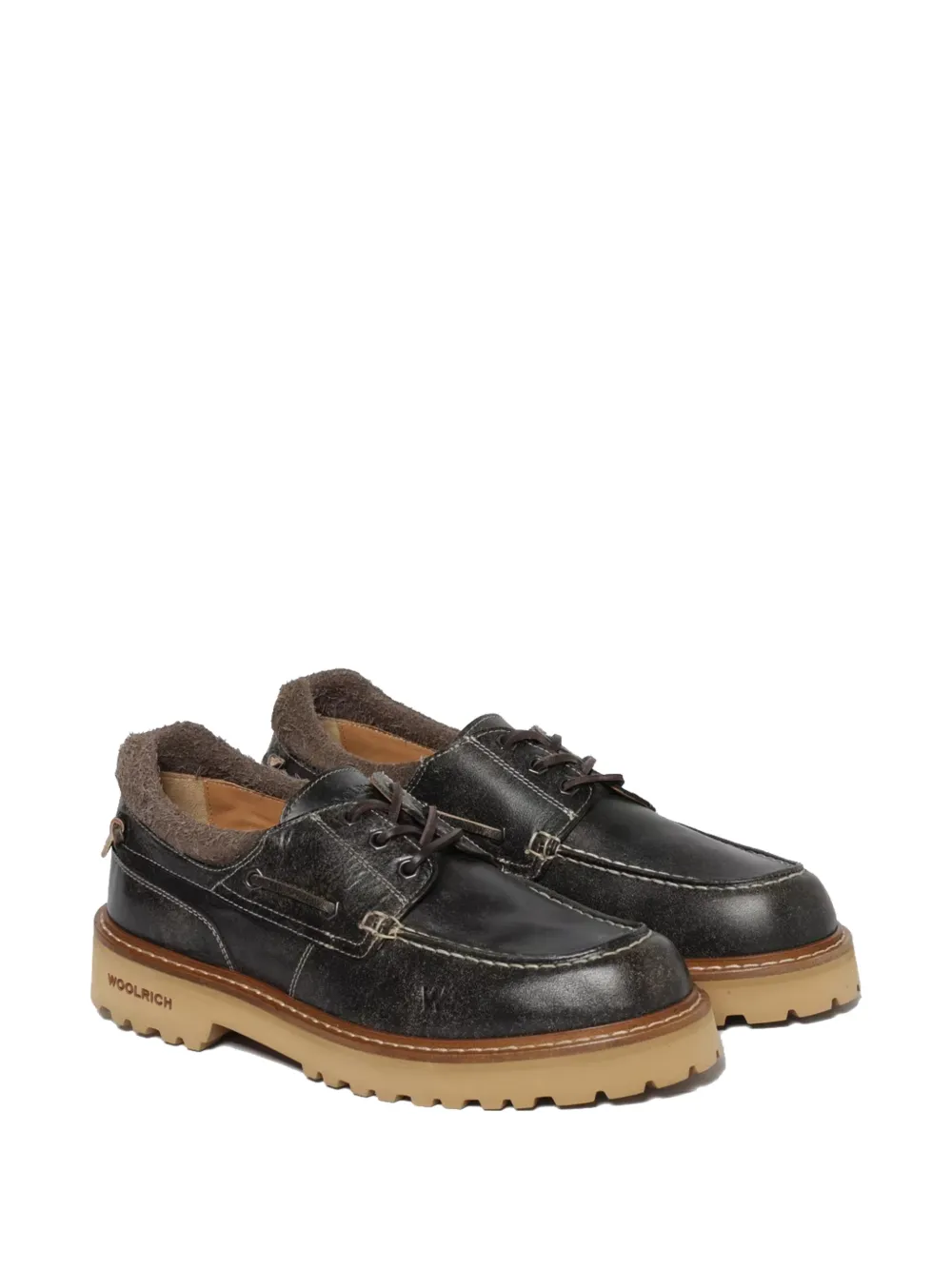 Woolrich leather lace-up loafers | Image 2