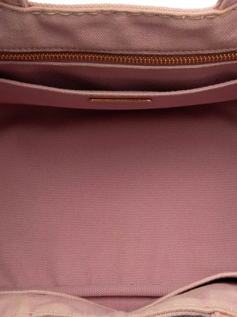 Pre-owned Prada 2013-2025 Small Canvas Canapa Logo Satchel In Pink