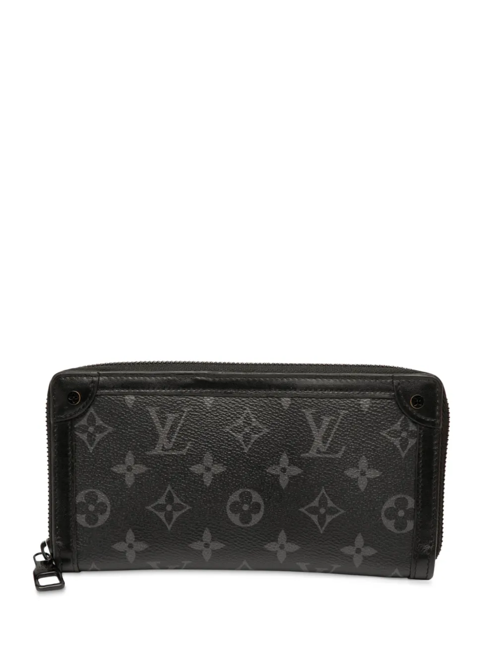 Click to view more detailed imagery on our partner's website Pre-owned Louis Vuitton 2021-2025 Monogram Eclipse Trunk Zippy Wallet Long Wallets In Black