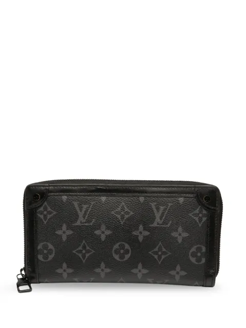 Louis Vuitton Pre-Owned 2021-2025 Monogram Eclipse Vertical Portemonnaie mit Reißverschluss