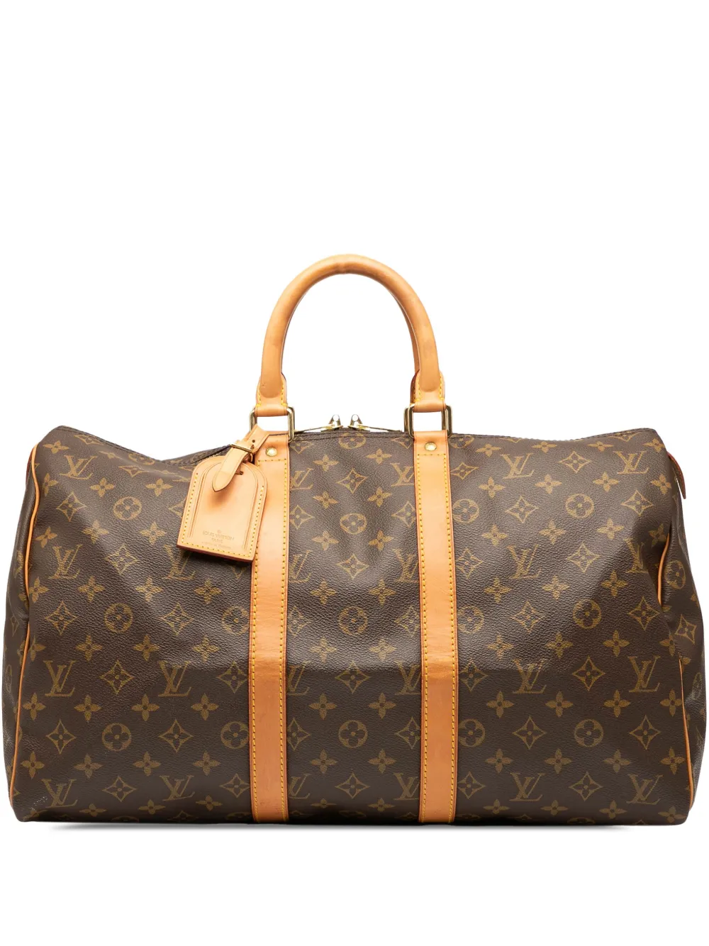 Louis Vuitton Pre-Owned 1991 モノグラム キーポル 45 ボストンバッグ - ブラウン Louis Vuitton Pre-Owned 1991 モノグラム キーポル 45 ボストンバッグ - ブラウン
