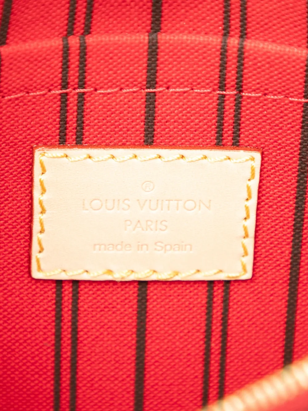 Pre-owned Louis Vuitton 1990-2025 Monogram Neverfull Pouch In Brown