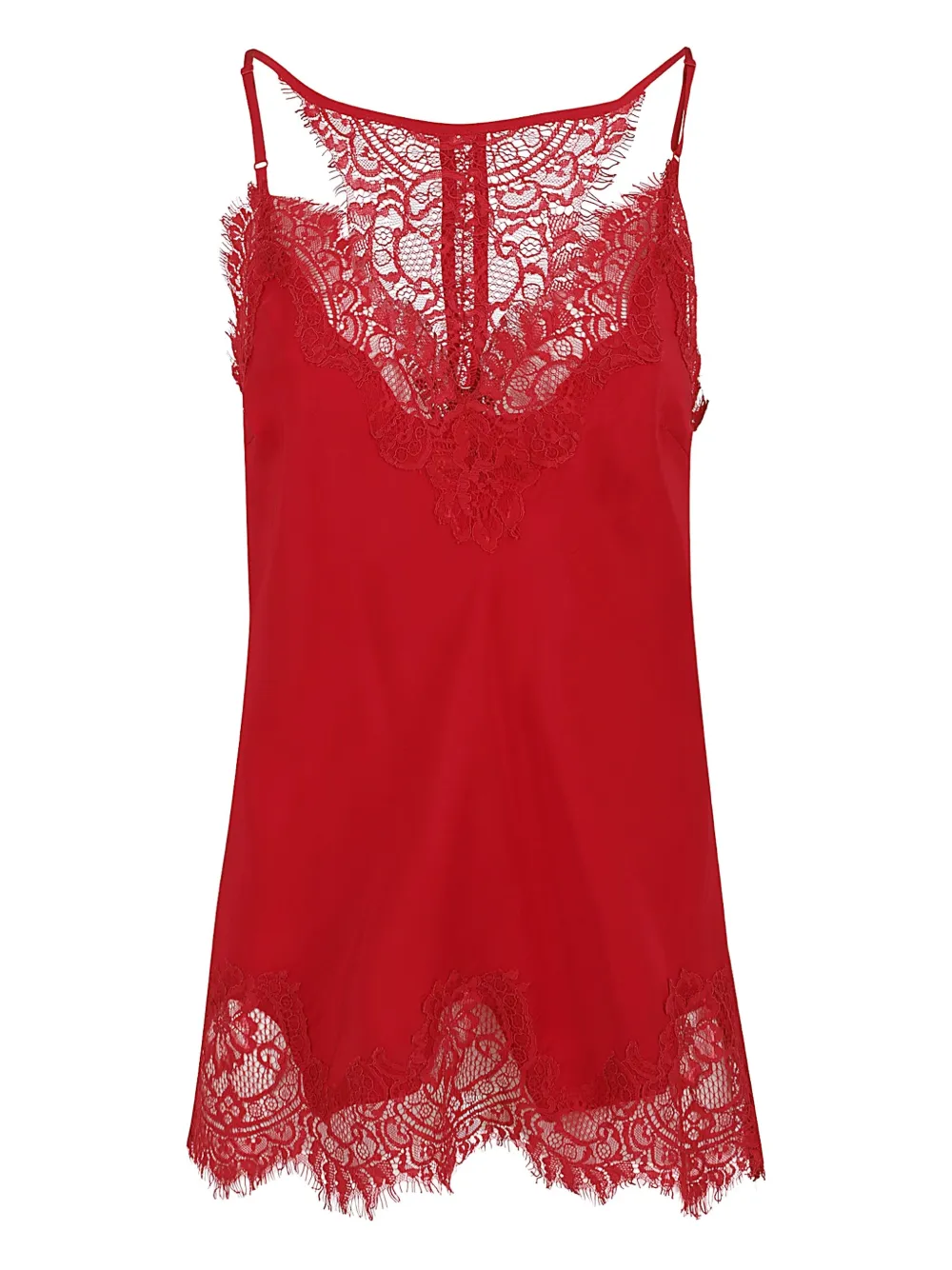 Gold Hawk Silk Top In Red