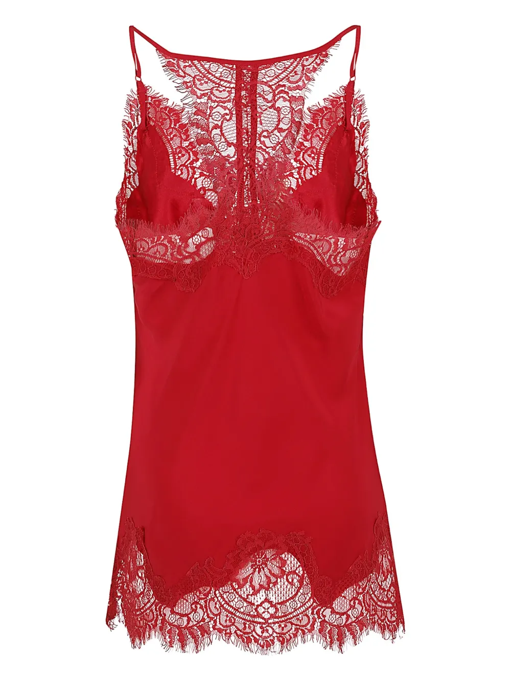 Gold Hawk Silk Top In Red