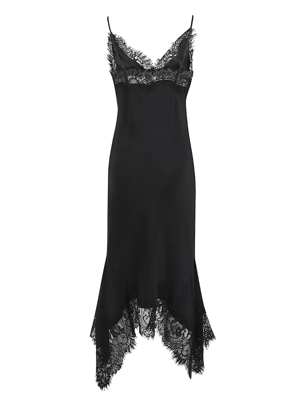 Gold Hawk Zijden midi-jurk - Zwart