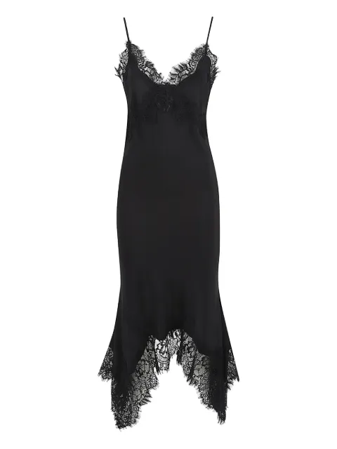 Gold Hawk vestido midi de seda