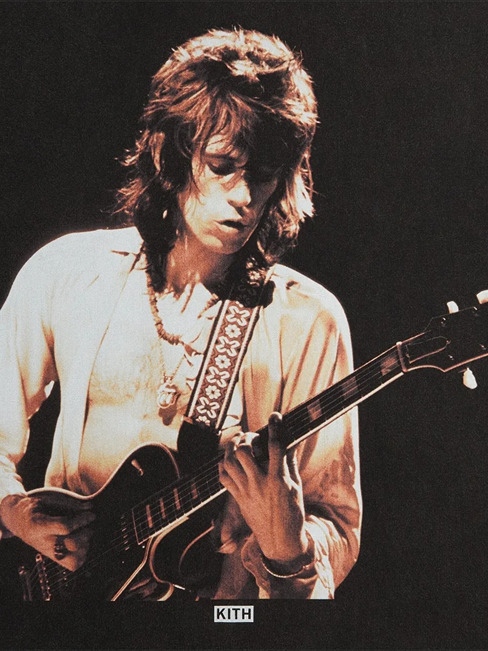 KITH x Rolling Stones Keith Richards T-shirt - Zwart