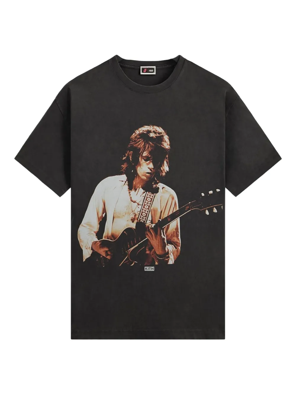 KITH x Rolling Stones Keith Richards T-shirt | Black | Image 1