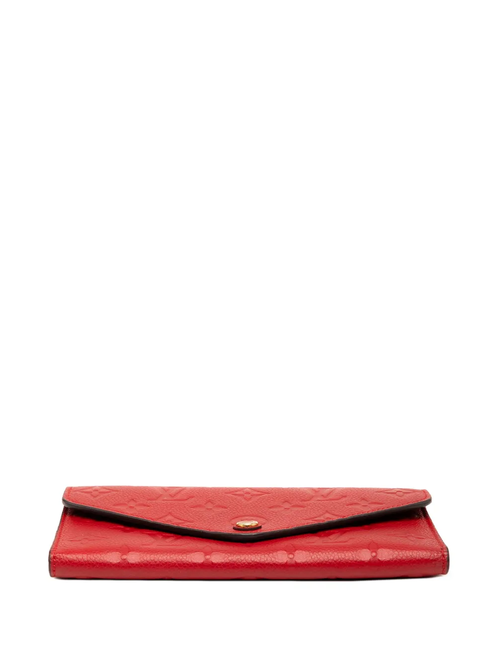 Pre-owned Louis Vuitton 2017 Monogram Empreinte Portefeuille Josephine Wallet Long Wallets In Red