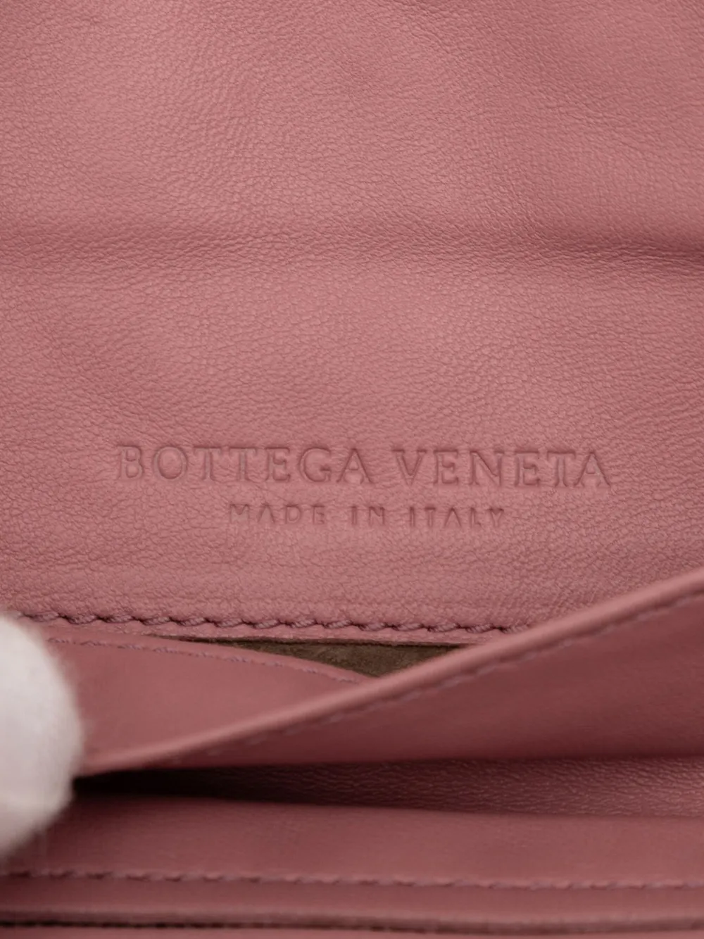 Pre-owned Bottega Veneta 2012-2025 Mini Nappa Intrecciato Expandable Chain Crossbody Bag In Pink