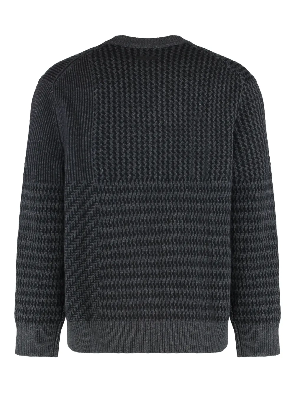Calvin Klein round-neck ribbed sweater - Grijs