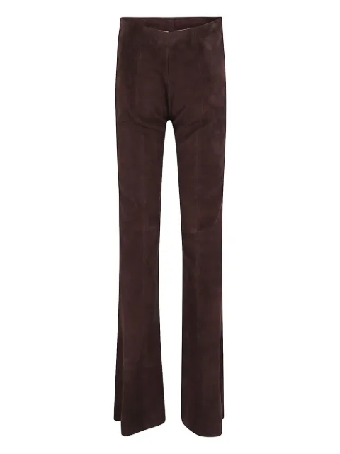 Stouls suede straight-leg trousers