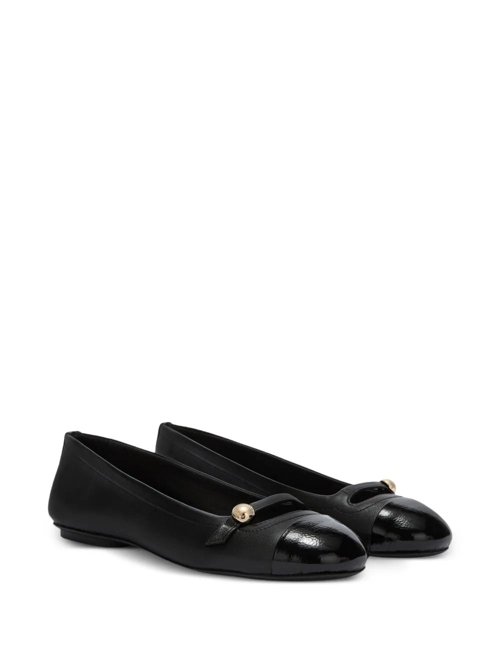  Furla Embellished Ballet Flats - Black 