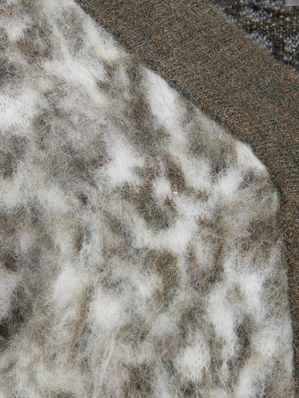  D.exterior Button Animal-pattern Cardigan - White 