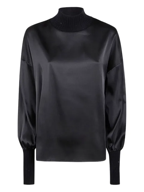 D.Exterior high-neck blouse
