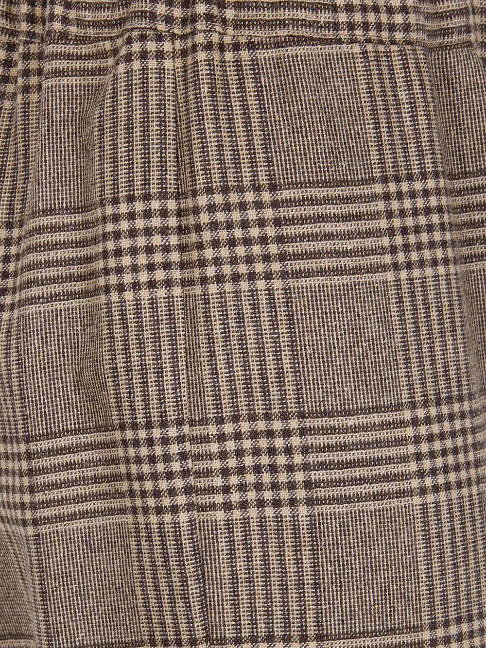 D Exterior Plaid-pattern Trousers In Brown