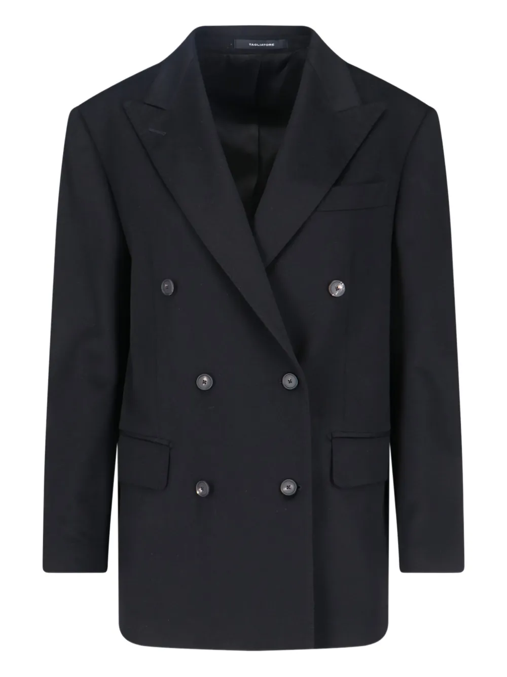 Tagliatore J Caris Button Cashmere Blazer In Black