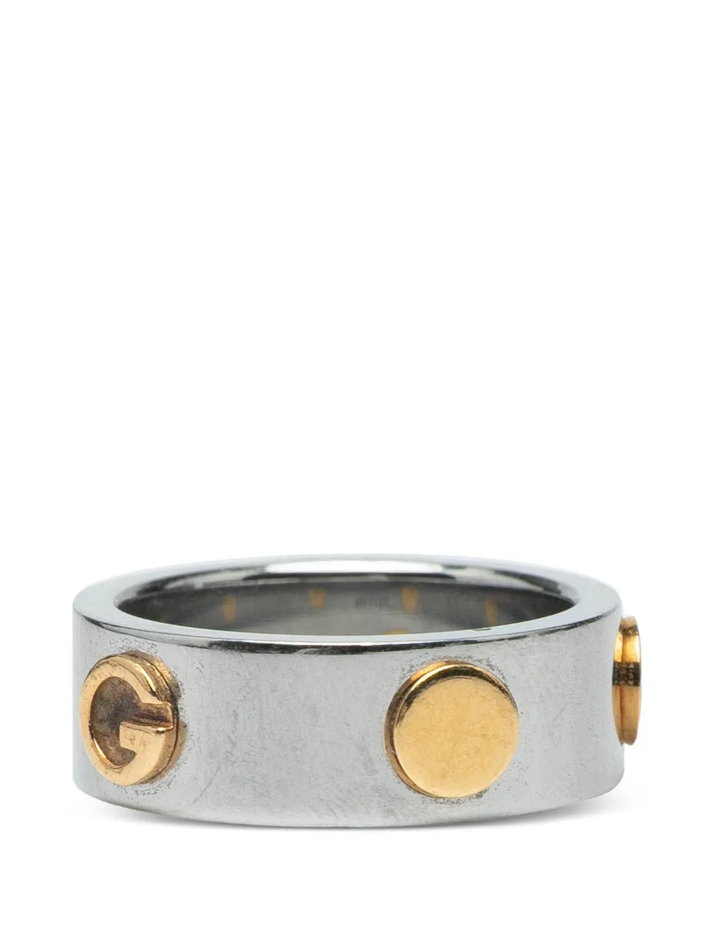 Gucci Pre-Owned bague en acier inoxydable et or plaqué jaune (2000-2020) | Image 2