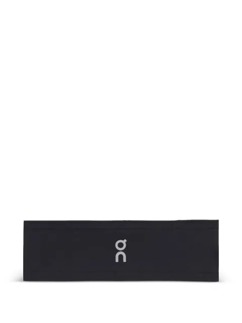 On logo-print headband