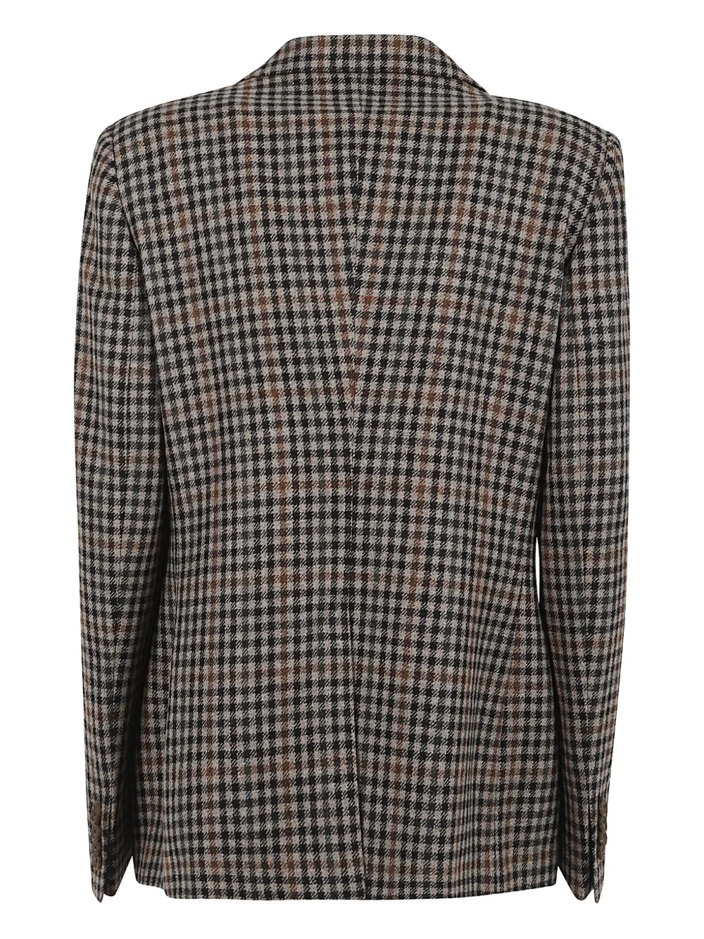 Tagliatore Houndstooth-pattern Button Blazer In Brown