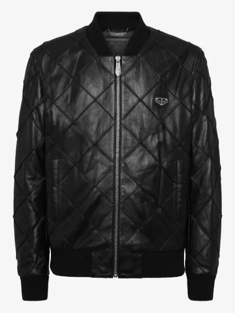 Philipp Plein quilted-zip jacket
