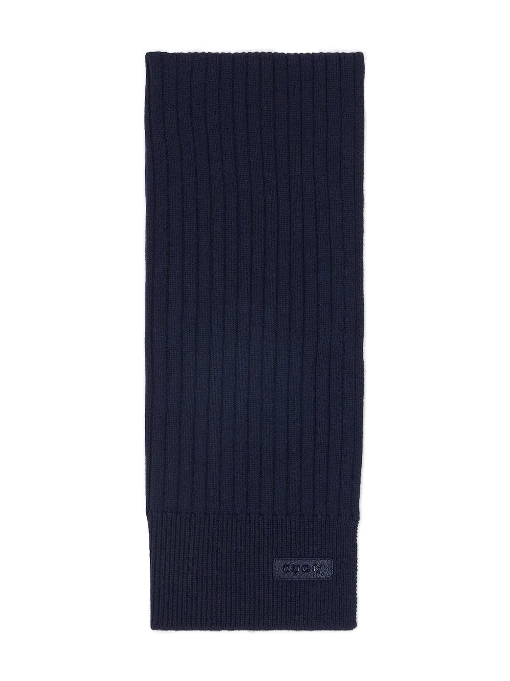 Gucci ロゴパッチ スカーフ - ブルー