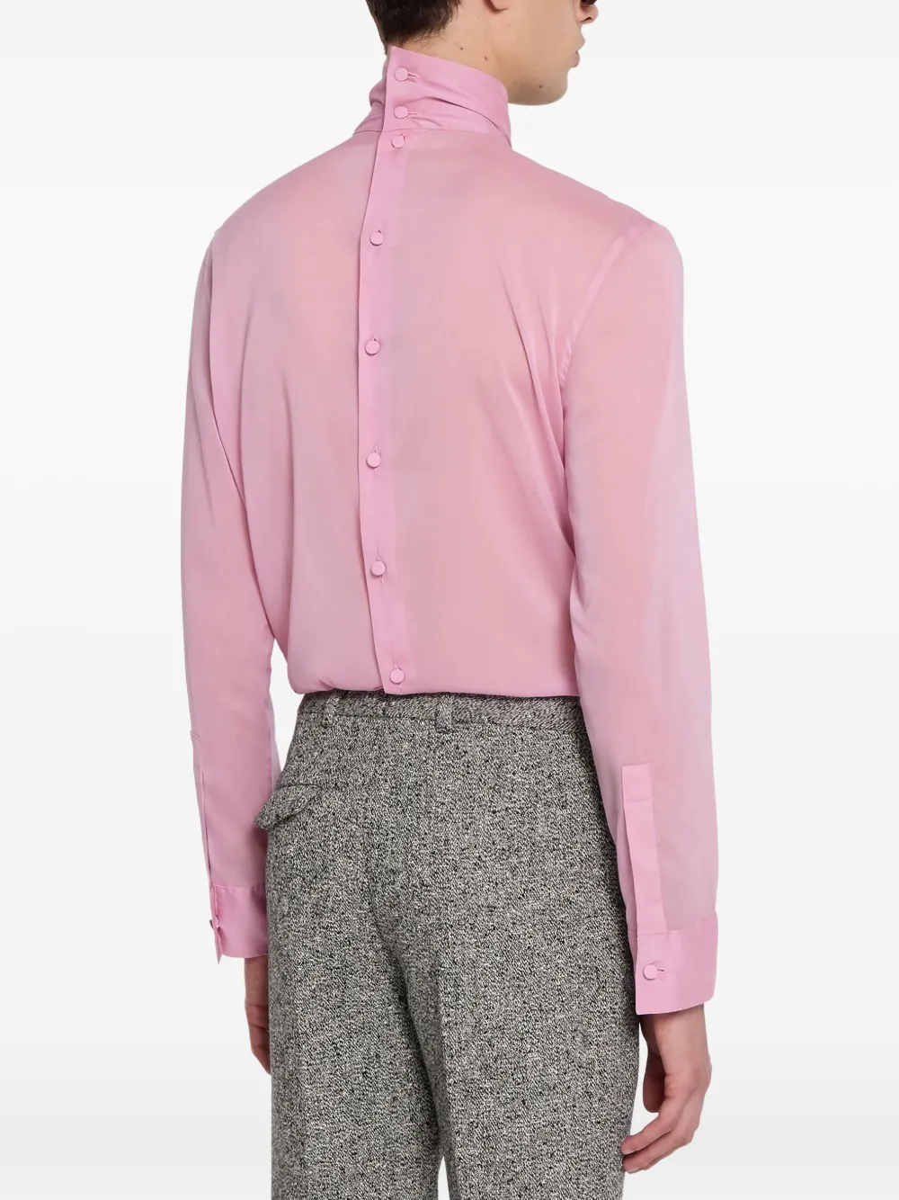 Gucci High-neck Shirt - Pink 