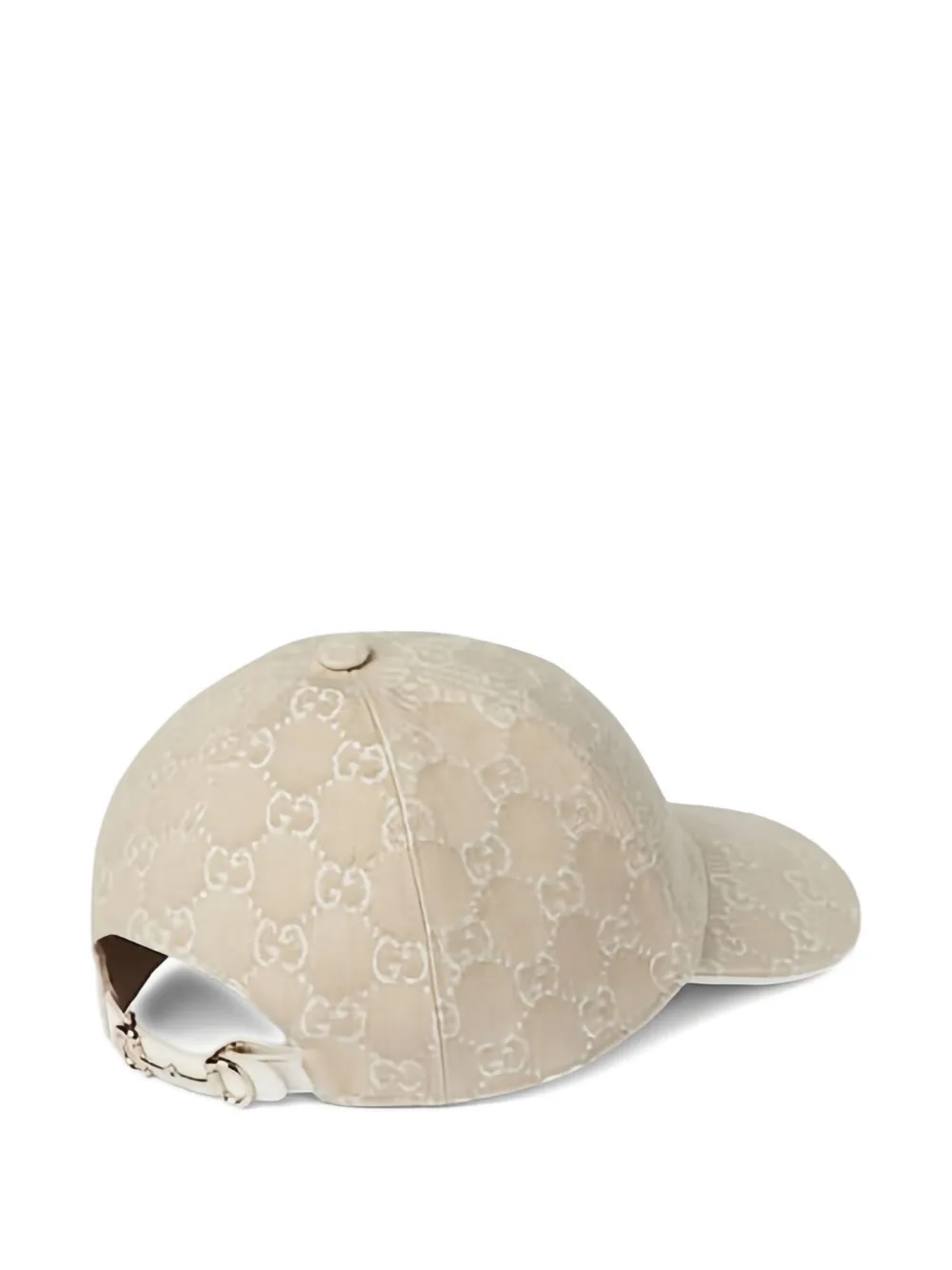 Gucci logo-pattern baseball hat - Beige