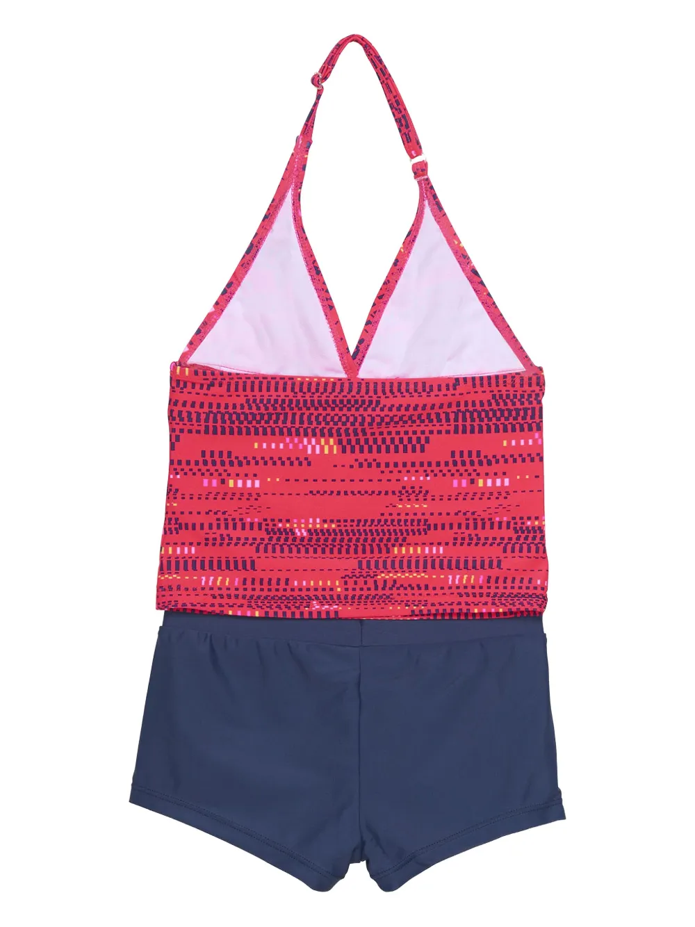 COLOR KIDS Tankini met geometrische print en halternek Rood