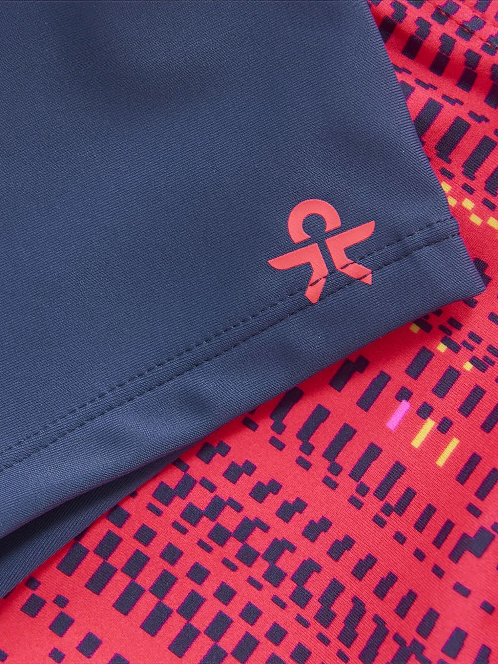 COLOR KIDS Tankini met geometrische print en halternek Rood