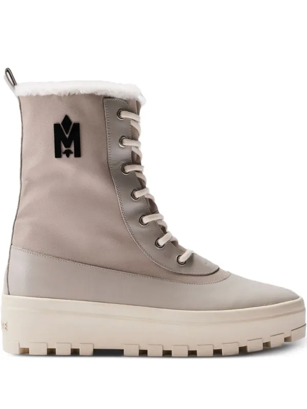 Mackage Hero Logo-embellishment Lace-up Boots in Neutrals