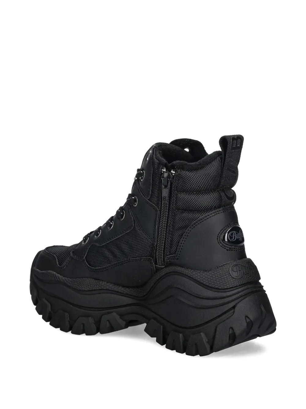 Buffalo Lola Zip Lace-up Sneakers In Black