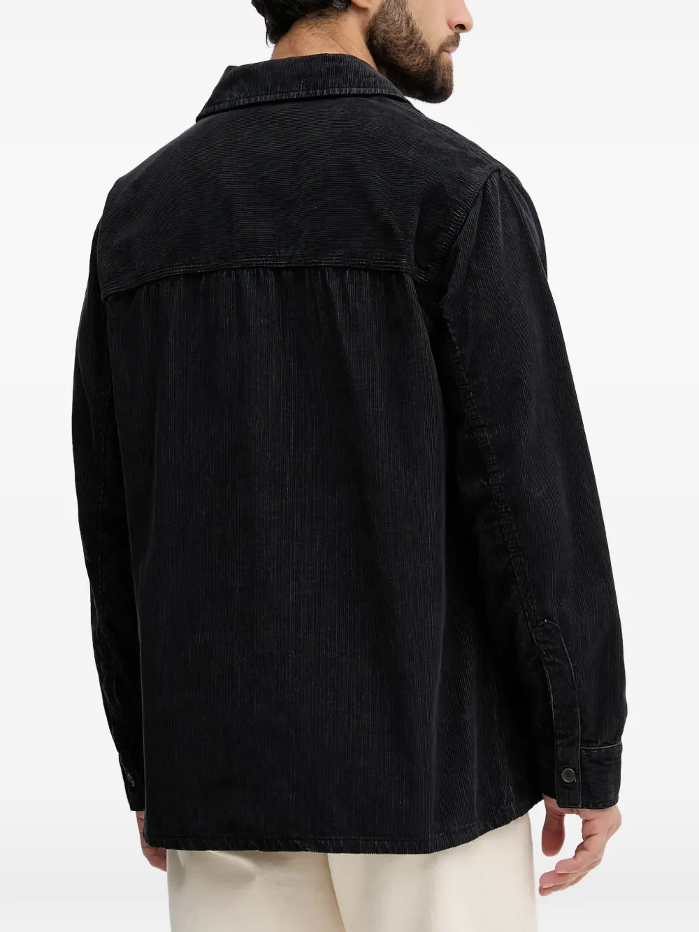 Armani Exchange Ribfluwelen overhemd Zwart