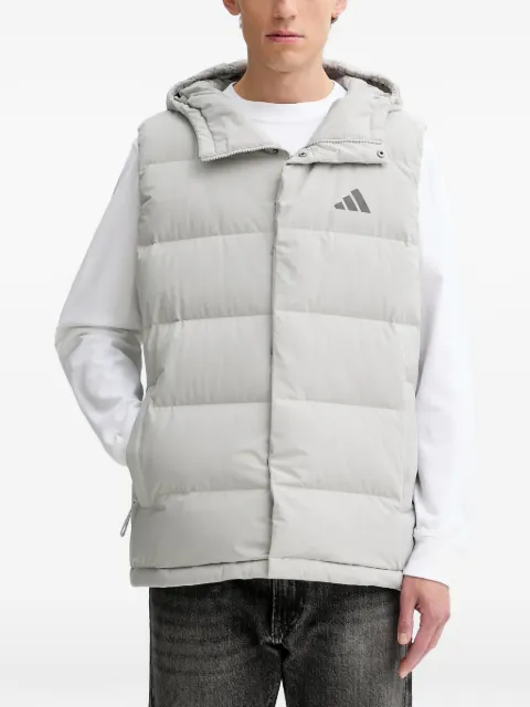 adidas hooded logo-print gilet