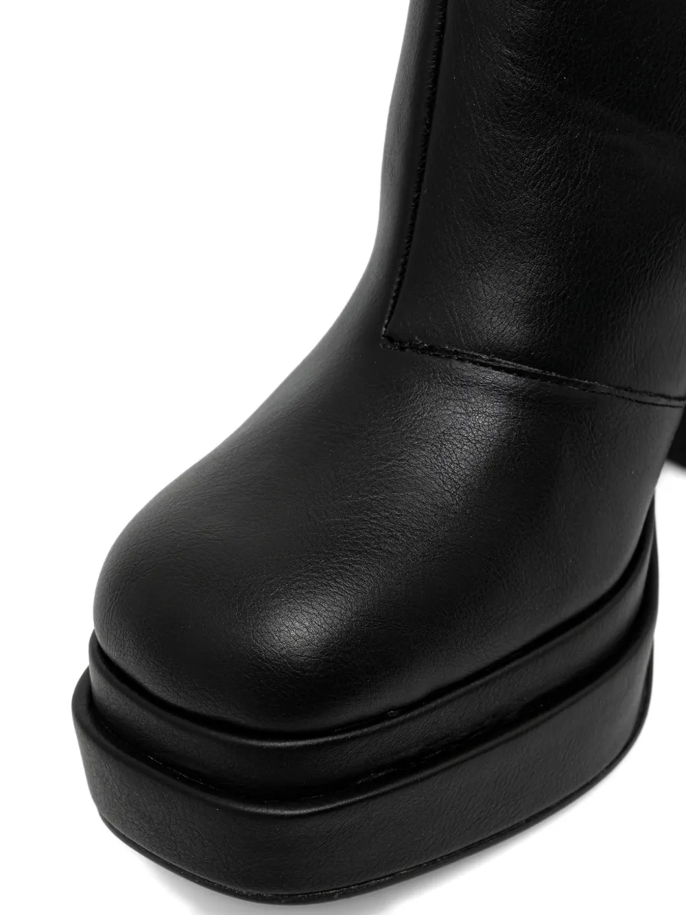 Buffalo 110mm May Platform Button Boots In Black