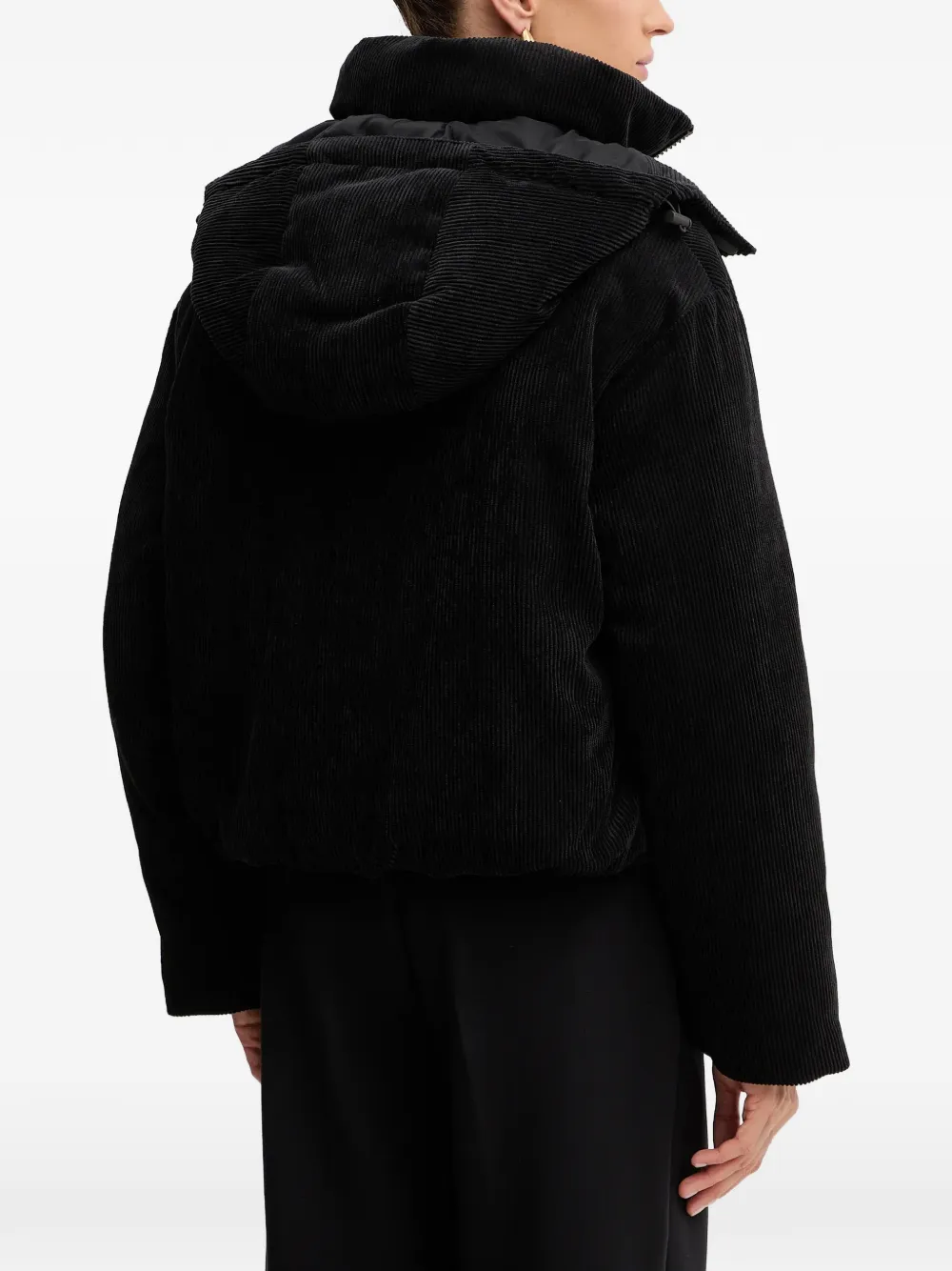  Armani Exchange Corduroy Hooded Jacket - Black 