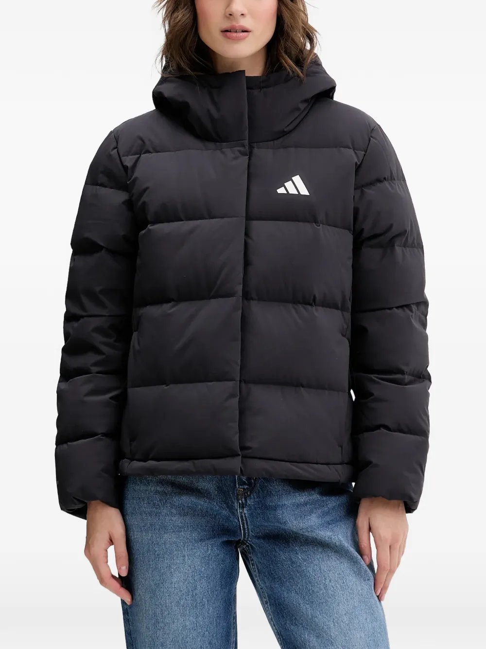 adidas hooded puffer jacket - Nero